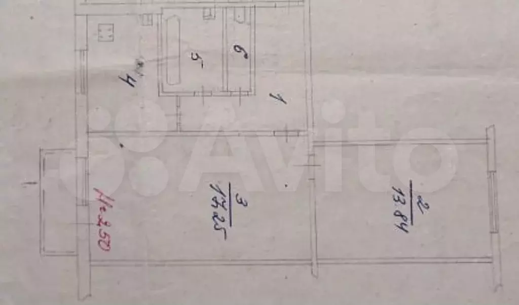 2-к. квартира, 44,3 м, 3/5 эт. - Фото 0