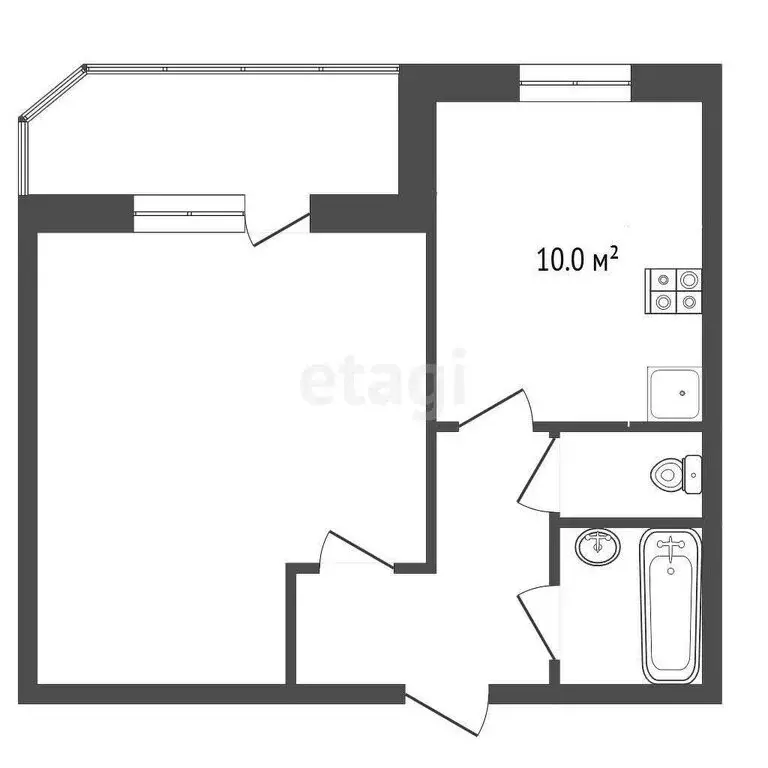 1-комнатная квартира: Пермь, Делегатская улица, 43 (34 м) - Фото 0