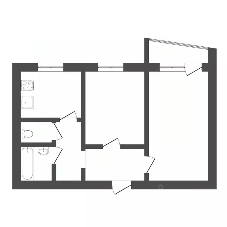 2-к кв. Тюменская область, Тюмень ул. Свердлова, 20 (49.8 м) - Фото 2