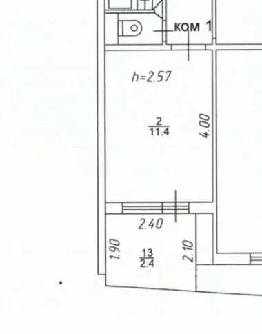 Комната Татарстан, Казань Азино-1 мкр, ул. Закиева, 11 (11.4 м) - Фото 1