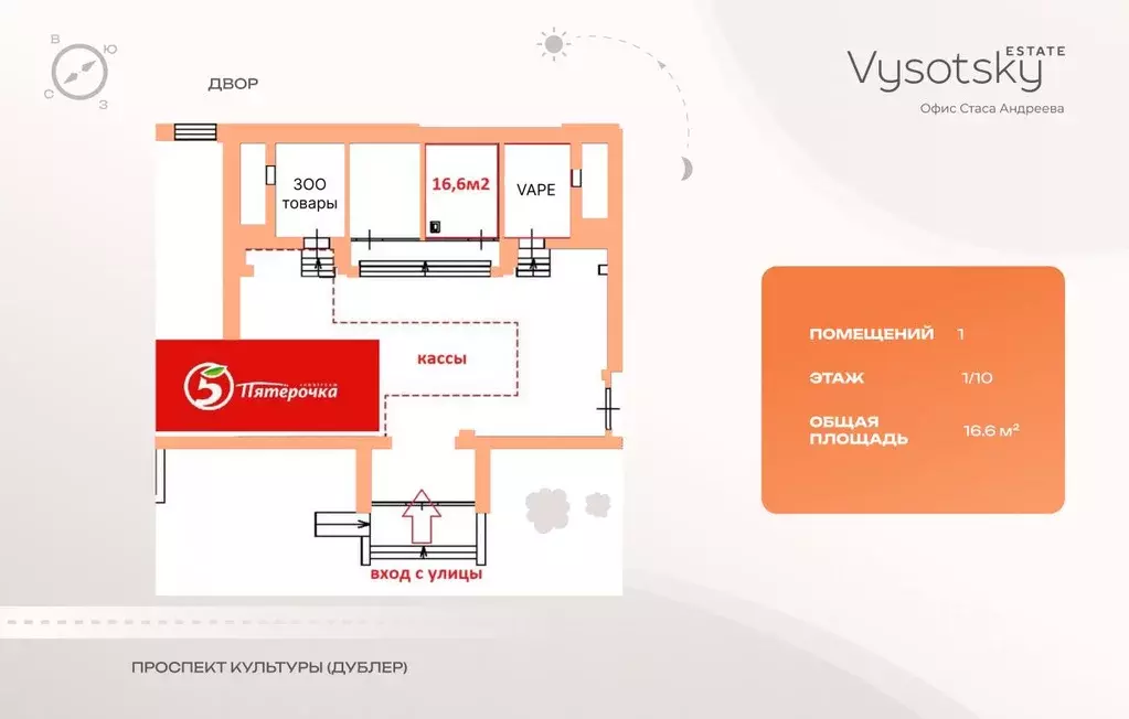 Торговая площадь в Санкт-Петербург просп. Культуры, 25к4 (17 м) - Фото 2