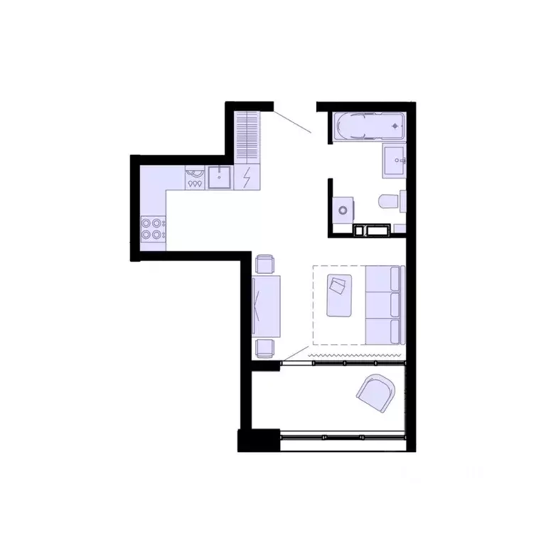 2-к кв. Приморский край, Владивосток Днепровская ул. (30.3 м) - Фото 2