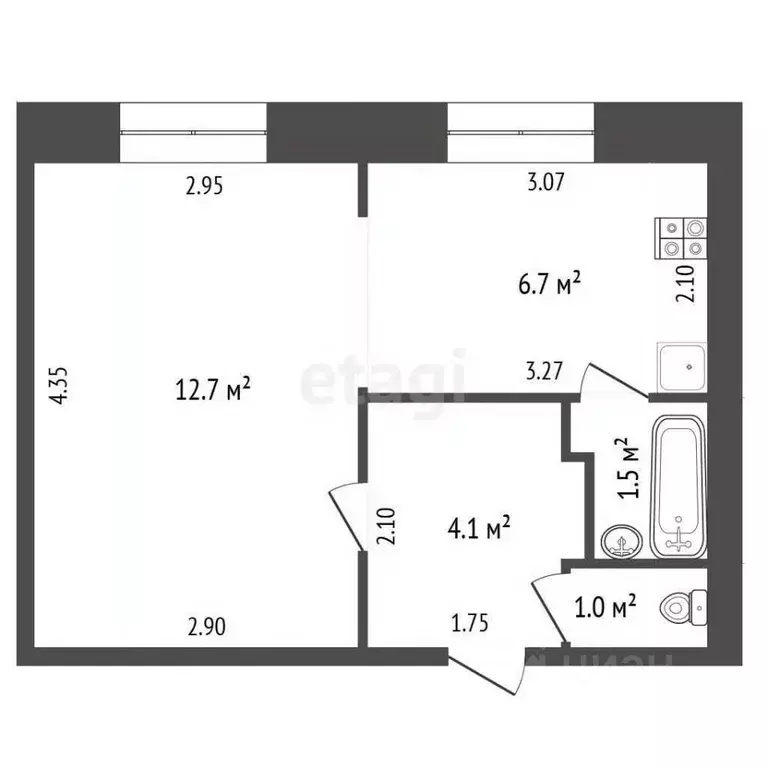 1-к кв. Мордовия, Саранск ул. Анны Лусс, 3Б (26.0 м) - Фото 2