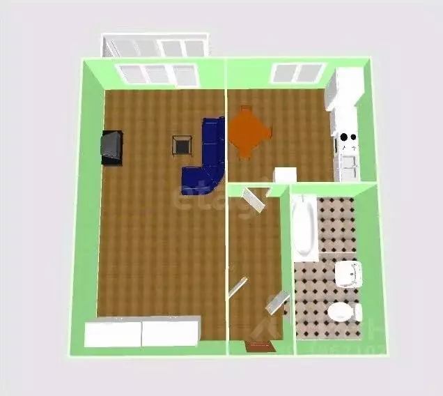 1-к кв. Сахалинская область, Южно-Сахалинск Комсомольская ул., 237А ... - Фото 2