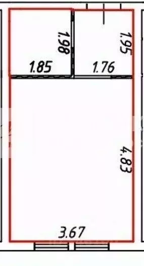 Студия Москва Кронштадтский бул., 9к3 (24.8 м) - Фото 2