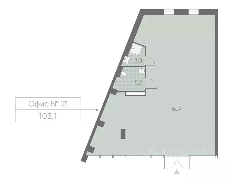 Помещение свободного назначения в Москва Марк жилой комплекс, к3 (127 ... - Фото 1