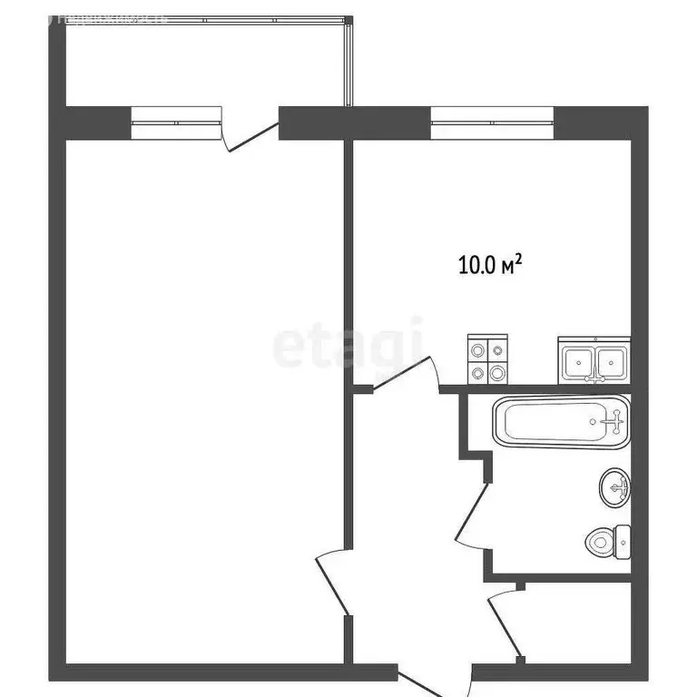 1-комнатная квартира: Тамбов, улица Чичерина, 36 (37.9 м) - Фото 1