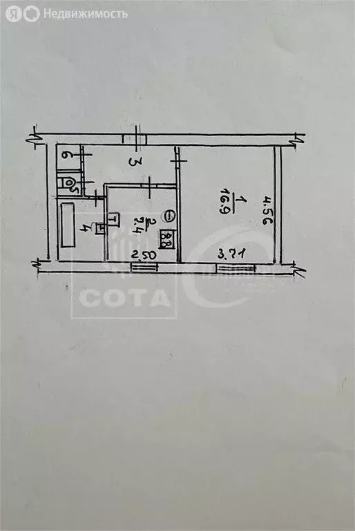 1-комнатная квартира: Воронеж, проспект Труда, 59 (35.3 м) - Фото 1