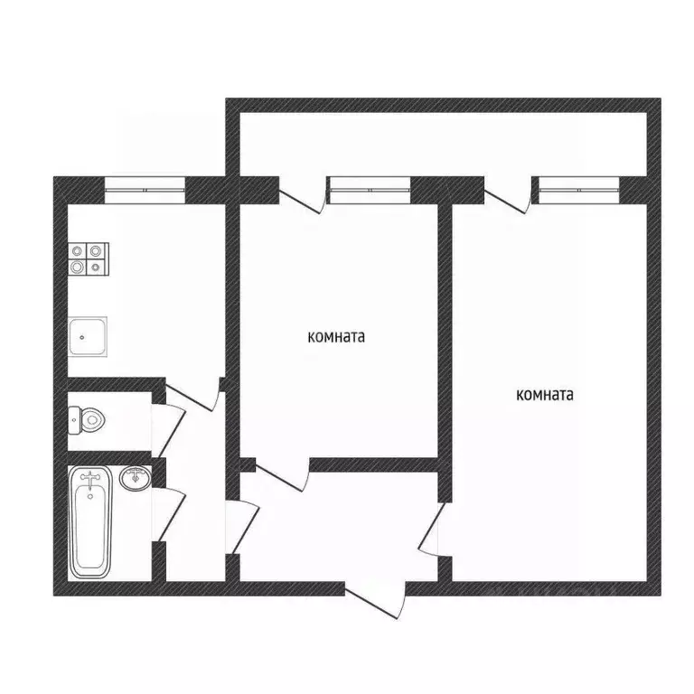 2-к кв. Ленинградская область, Кириши ул. Энергетиков, 23 (47.2 м) - Фото 2