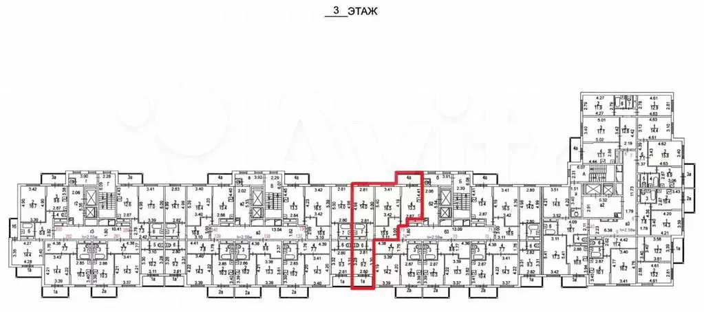 Аукцион: 3-к. квартира, 68,5 м, 3/14 эт. - Фото 1