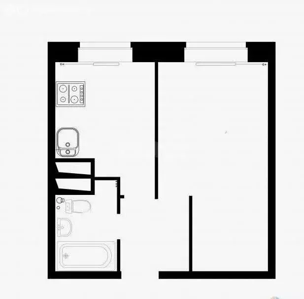 1-комнатная квартира: Казань, улица Четаева, 10 (42.8 м) - Фото 1