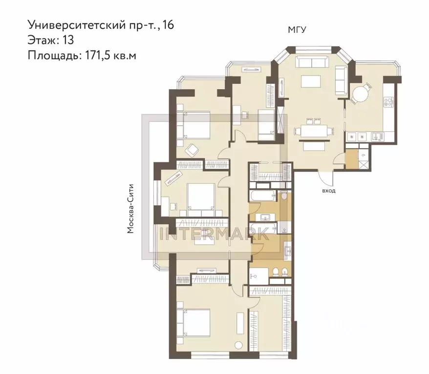 6-к кв. Москва Университетский просп., 16 (171.5 м) - Фото 2