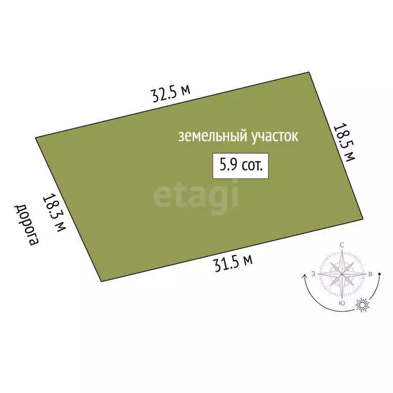 Участок в Перевалово, улица Есенина (5.66 м) - Фото 1