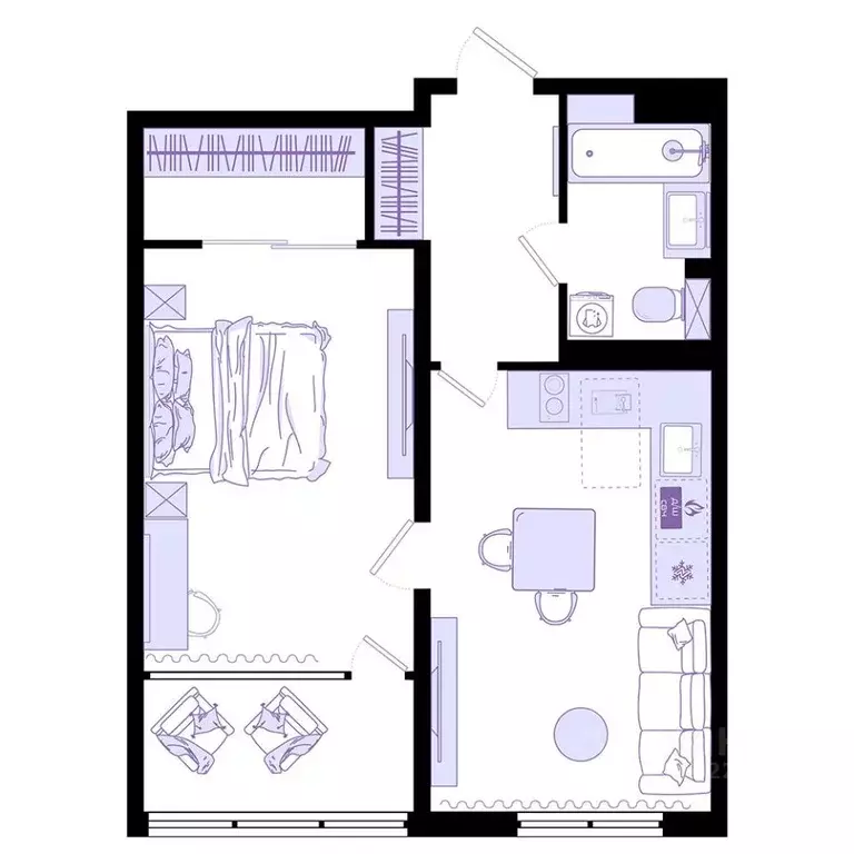 2-к кв. Приморский край, Владивосток Днепровская ул., 25к5 (46.9 м) - Фото 2