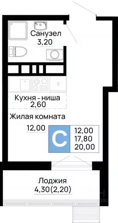 Студия Адыгея, Тахтамукайский район, Яблоновский пгт Космическая ул., ... - Фото 1