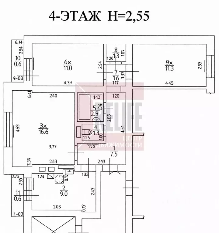 3-к кв. Калининградская область, Калининград Печатная ул., 47 (70.0 м) - Фото 2