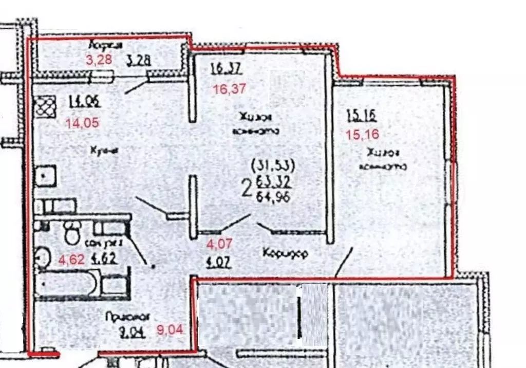 2-к. квартира, 65 м, 14/25 эт. - Фото 0