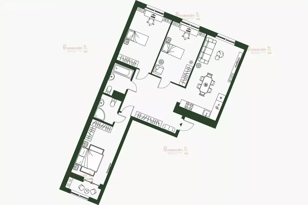 3-комнатная квартира: Екатеринбург, Машинная улица, 4 (91.9 м) - Фото 0