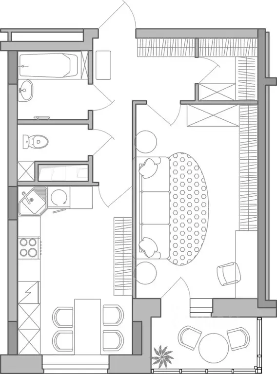 1-к кв. Воронежская область, Воронеж Поколение жилой комплекс (47.4 м) - Фото 1