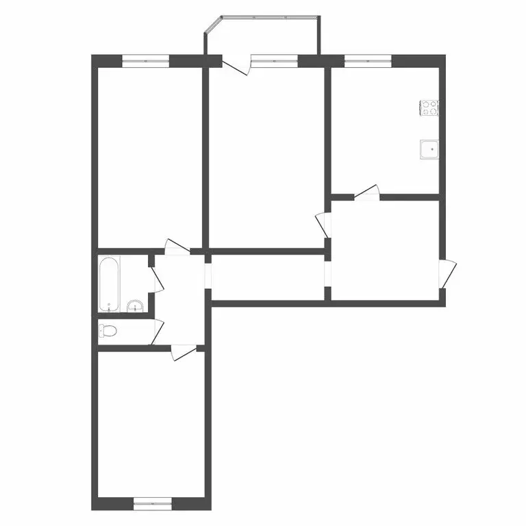 3-комнатная квартира: Тюмень, улица Московский Тракт, 159 (86 м) - Фото 1