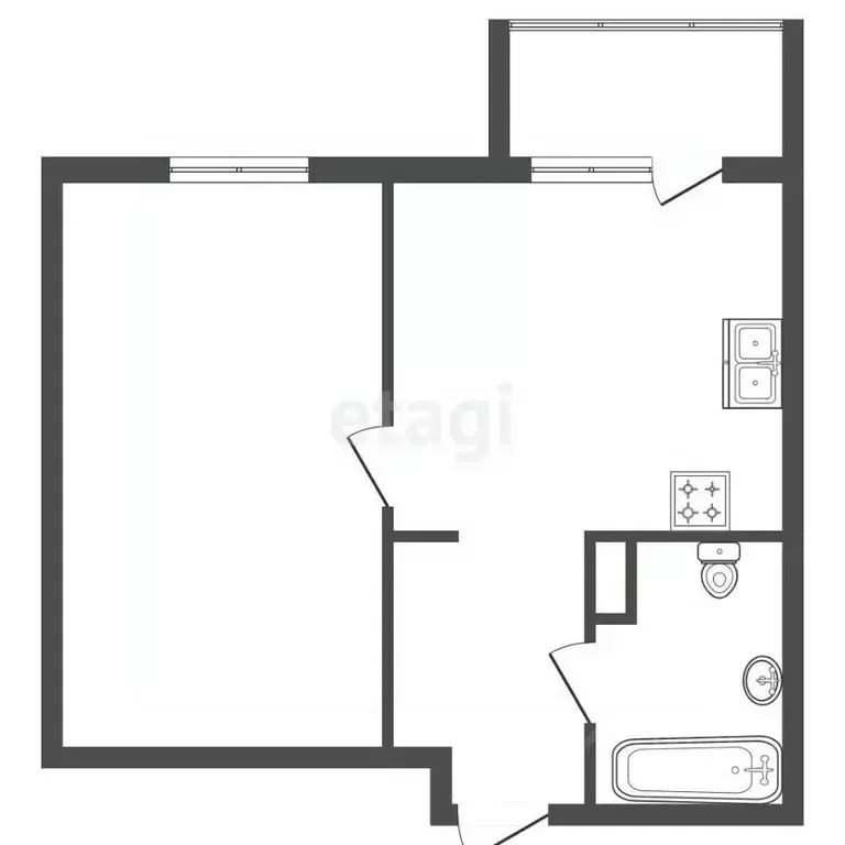 1-к кв. Санкт-Петербург, Санкт-Петербург, Сестрорецк Авиационная ул., ... - Фото 2
