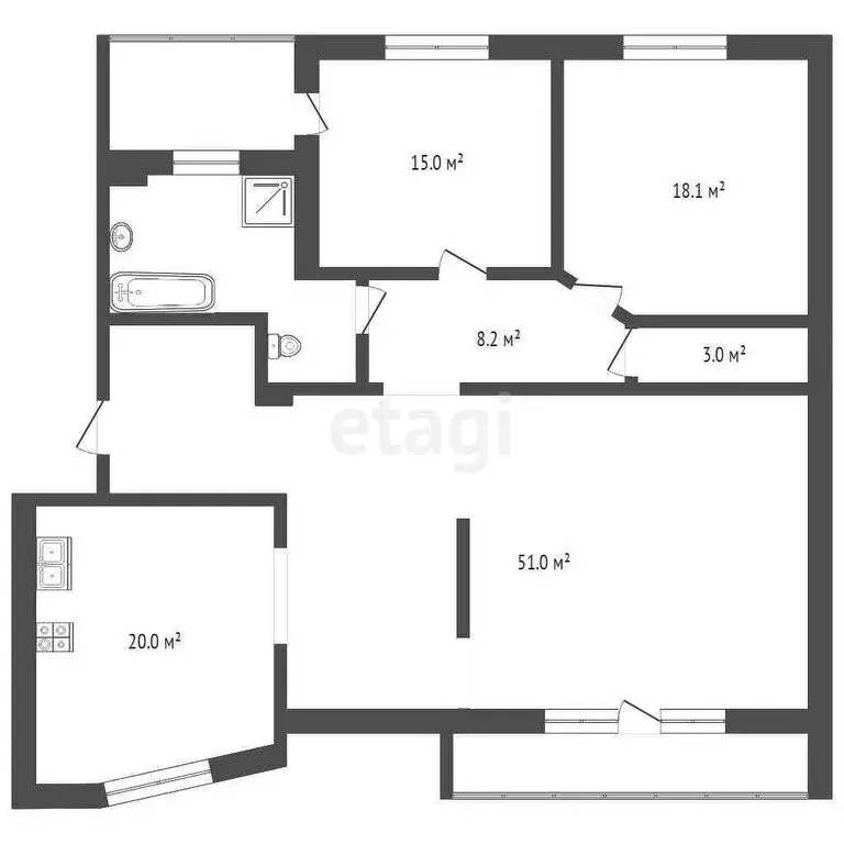 3-комнатная квартира: Тюмень, Широтная улица, 112к2 (133.1 м) - Фото 0