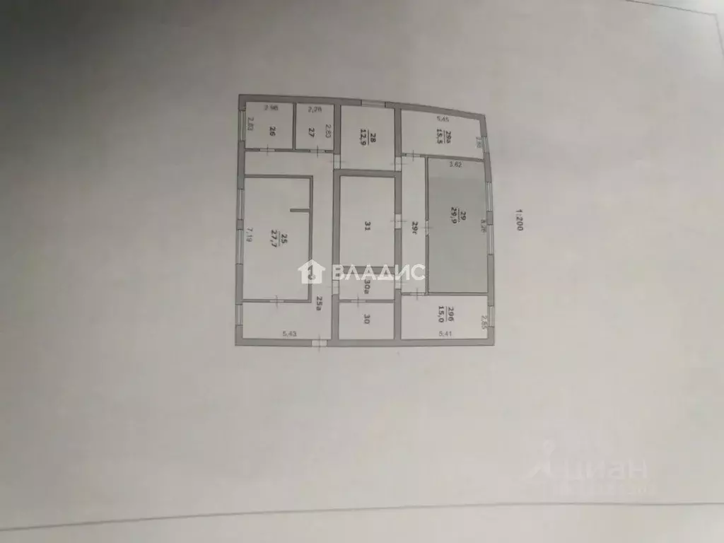 Комната Белгородская область, Белгород ул. Щорса, 26 (29.9 м) - Фото 2