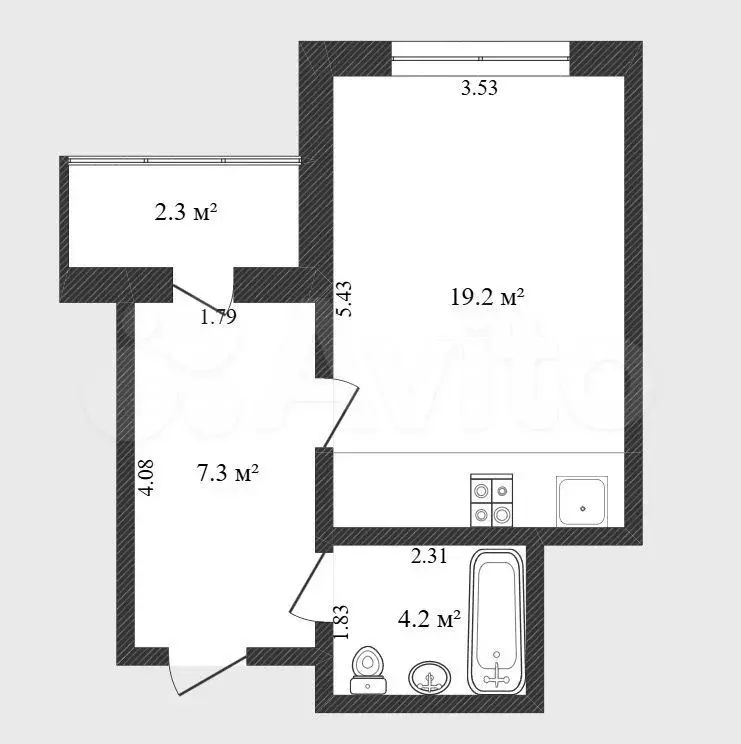 Квартира-студия, 30,5 м, 5/17 эт. - Фото 0