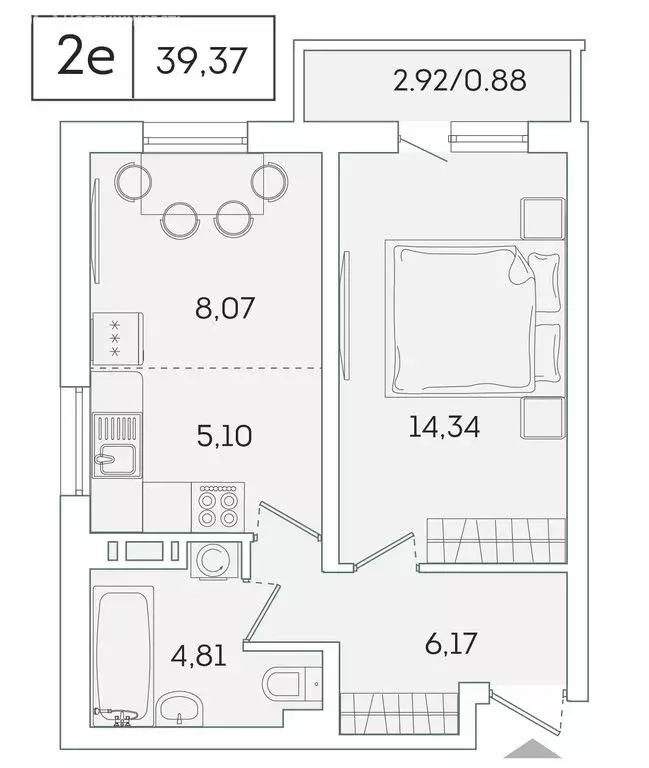 1-комнатная квартира: Мурино, Екатерининская улица, 11 (38.4 м) - Фото 0