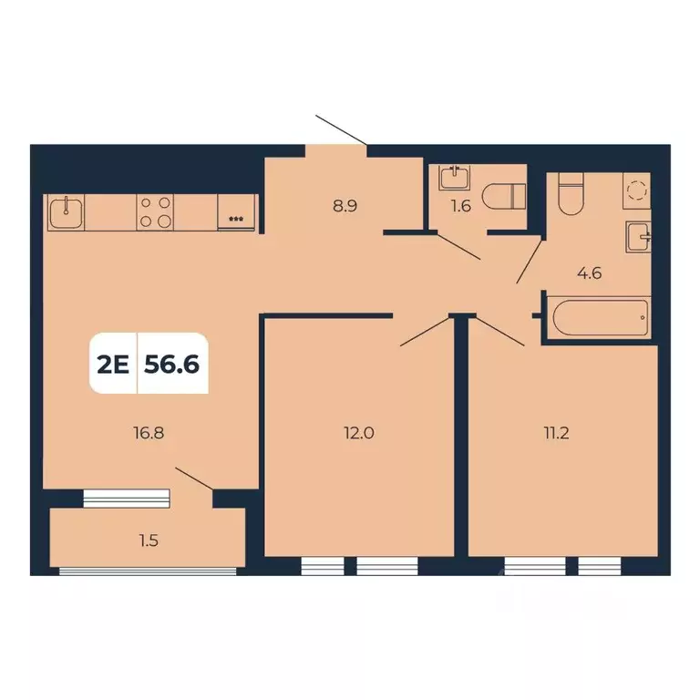 2-к кв. Ростовская область, Ростов-на-Дону Северный мкр, ул. ... - Фото 1