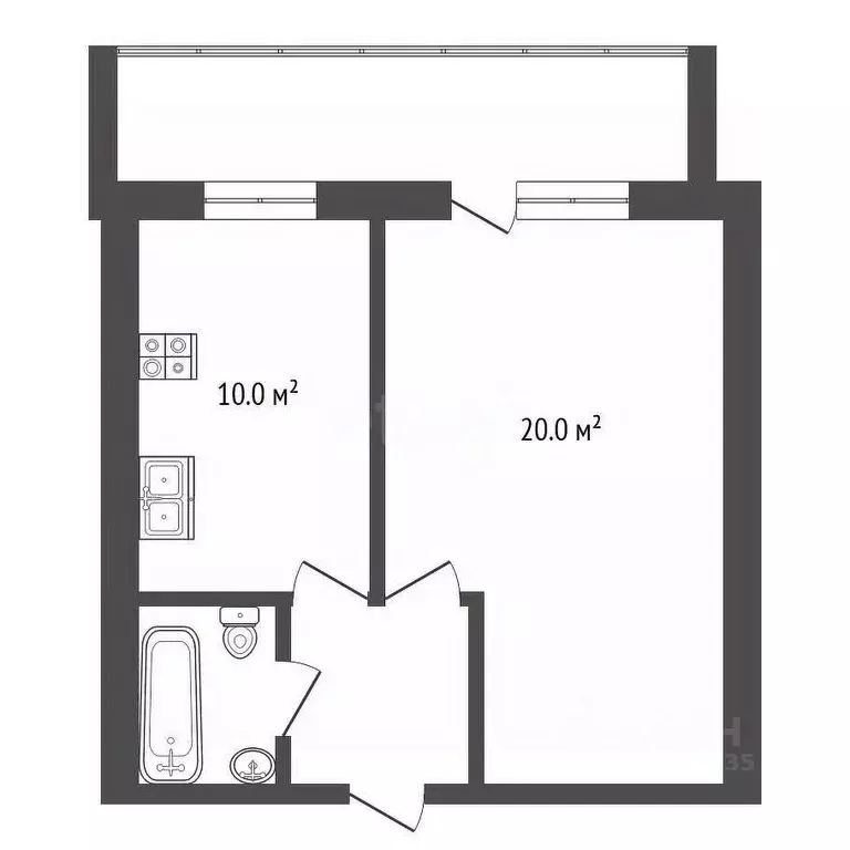1-к кв. Москва Камчатская ул., 6К1 (35.0 м) - Фото 2