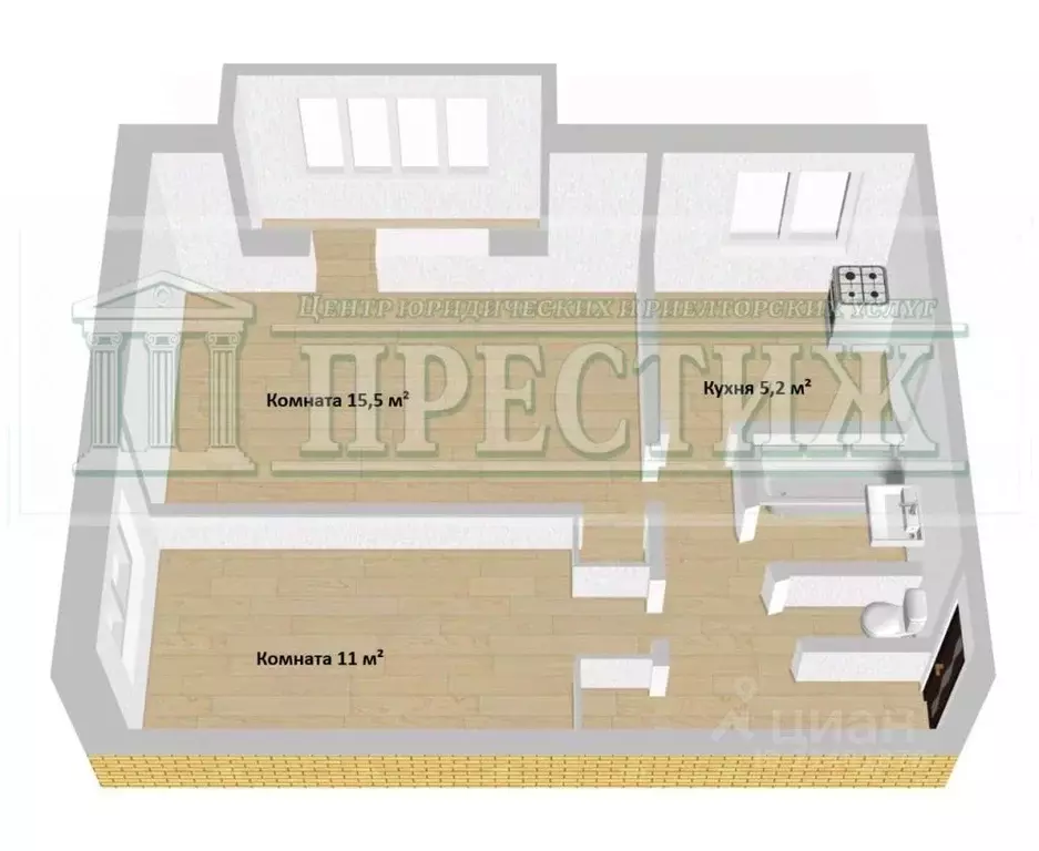 2-к кв. Ивановская область, Шуя Кооперативная ул., 21 (40.8 м) - Фото 2
