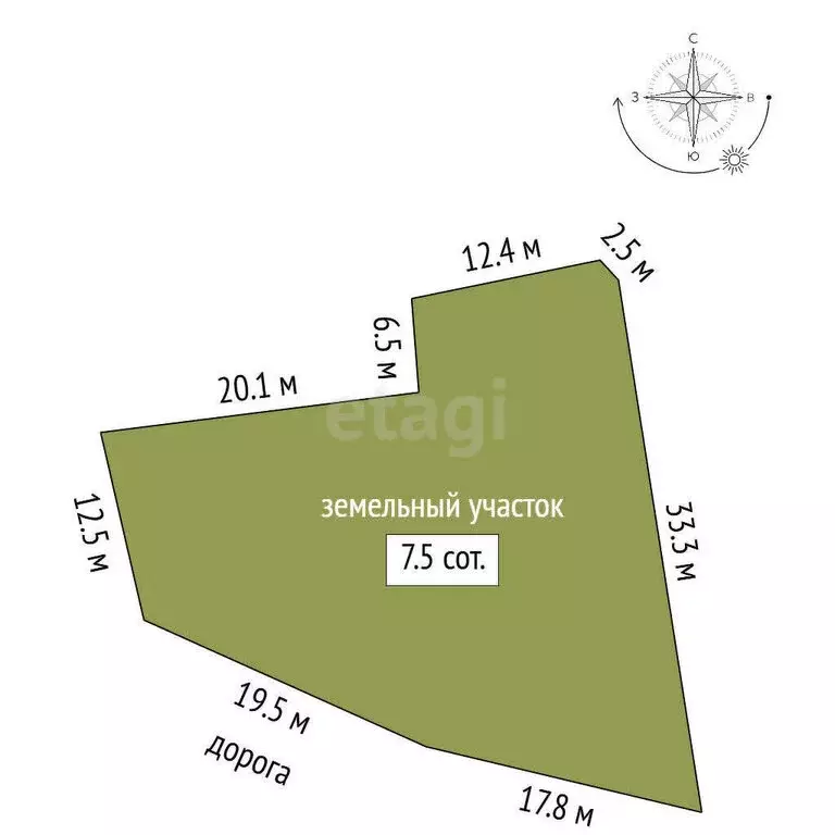 Участок в Нальчик, СТ Горное (7.5 м) - Фото 1