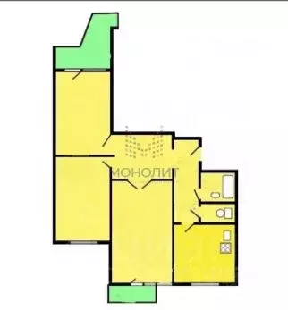 3-к кв. Москва Поречная ул., 3К2 (75.3 м) - Фото 1