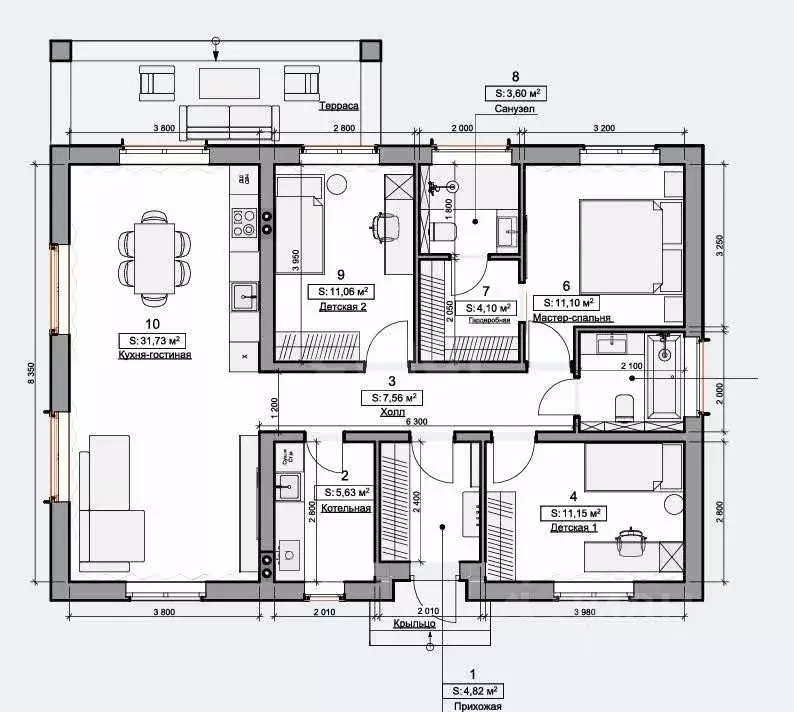 Дом в Курская область, Курский район, Новопоселеновский сельсовет, д. ... - Фото 1