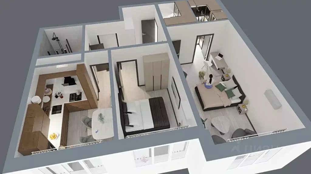 2-к кв. Ставропольский край, Пятигорск  (68.6 м) - Фото 2