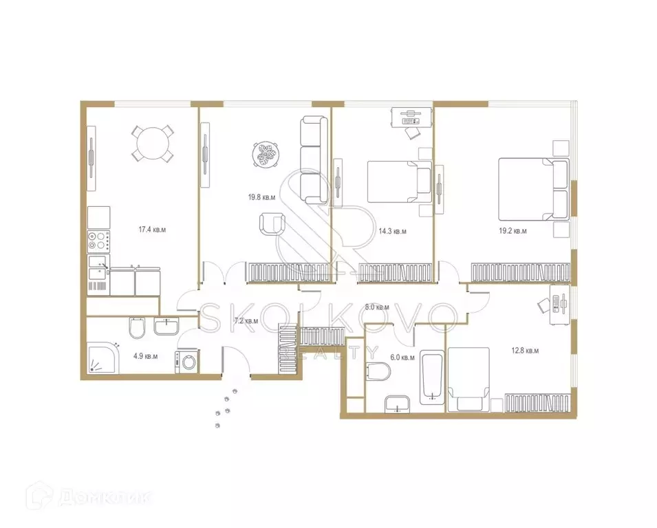 Продаётся 4-к квартира, 110 м - Фото 0