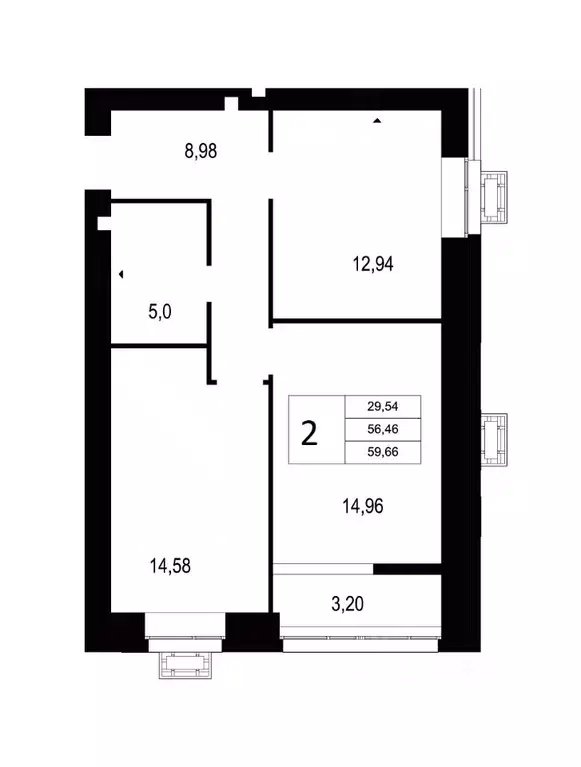 2-к кв. Волгоградская область, Волгоград ул. Землячки, 60 (59.66 м) - Фото 1