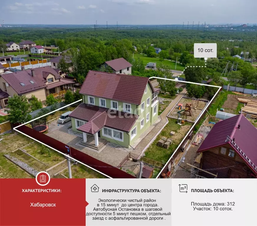 Дом в Хабаровский край, Хабаровск Каретная ул., 20 (312 м) - Фото 1