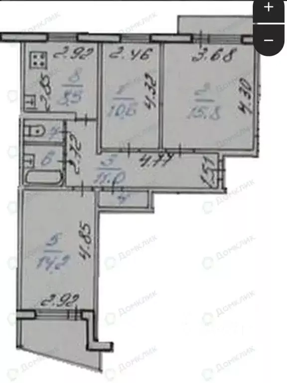 3-к кв. Коми, Сыктывкар просп. Бумажников, 55 (65.0 м) - Фото 2