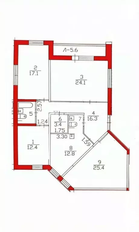 3-к кв. Санкт-Петербург просп. Наставников, 43к1 (117.6 м) - Фото 2