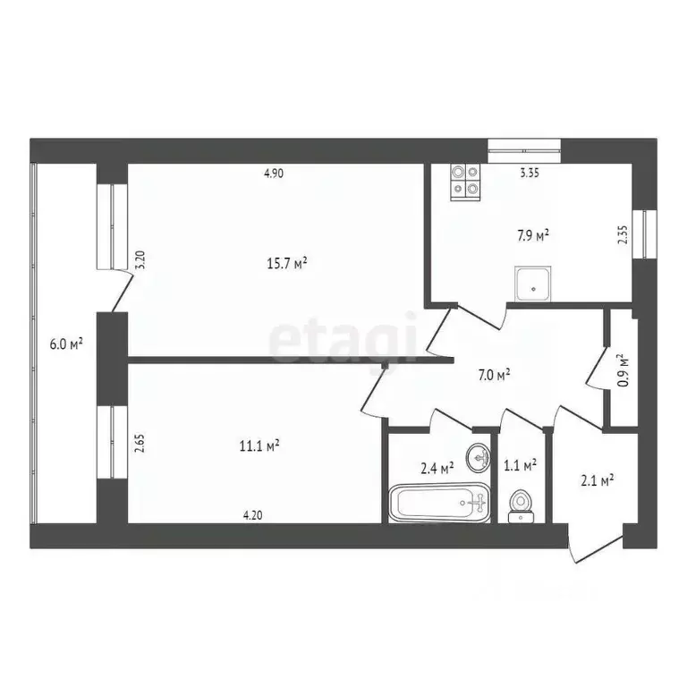 2-к кв. Саратовская область, Балашов ул. Орджоникидзе, 1 (51.2 м) - Фото 1