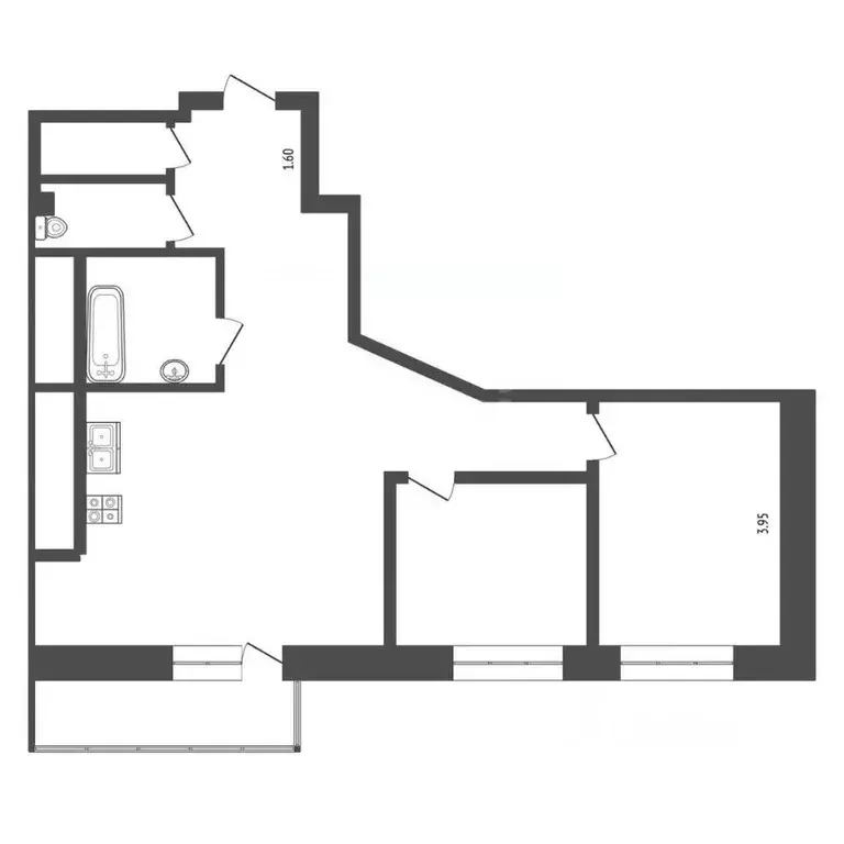 2-к кв. Омская область, Омск Московка-2 мкр, ул. Ярослава Гашека, 17 ... - Фото 2