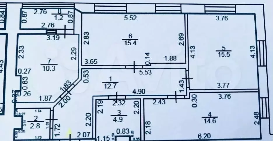 4-к. квартира, 76м, 5/23эт. - Фото 0