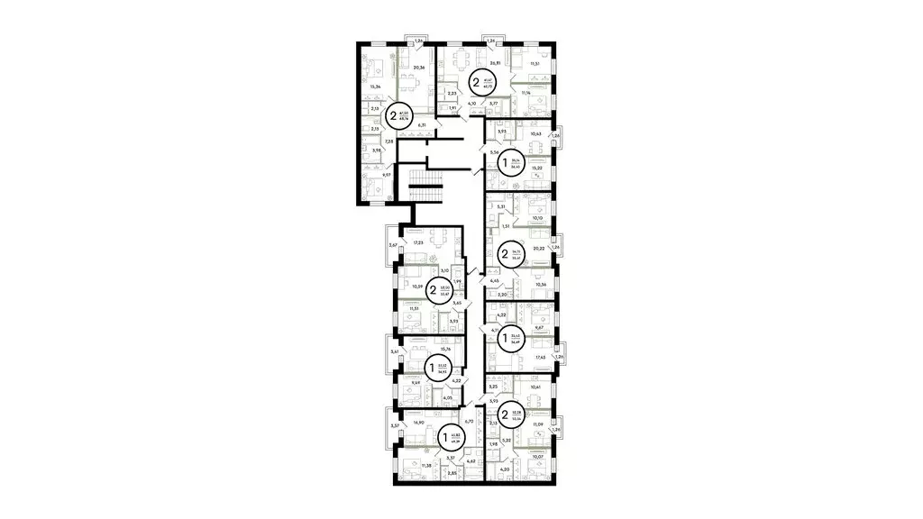2-комнатная квартира: Тюмень, улица Александра Звягина, 3 (53.54 м) - Фото 1