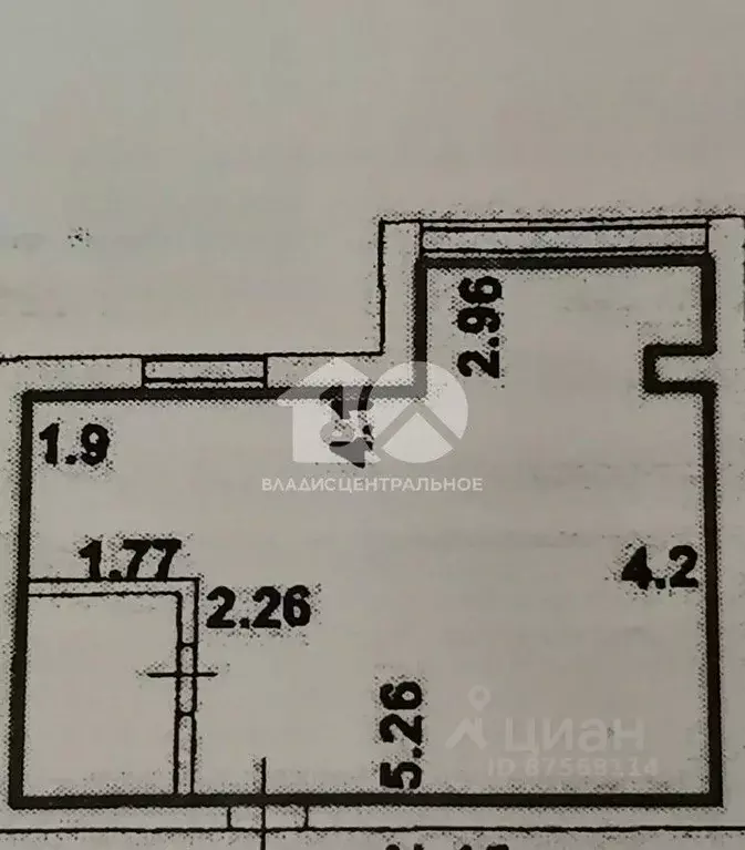 Студия Новосибирская область, Болотное Степная ул., 37В (32.6 м) - Фото 2