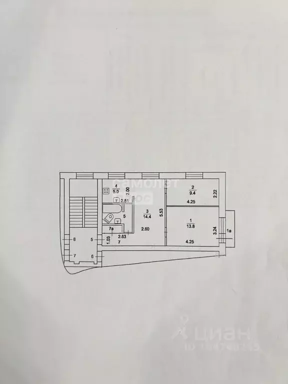 3-к кв. Московская область, Мытищи Летная ул., 16к3 (50.9 м) - Фото 2