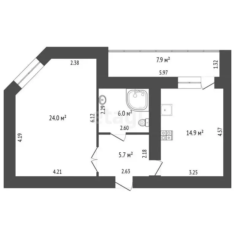 1-комнатная квартира: Самара, проспект Карла Маркса, 55 (58.5 м) - Фото 0