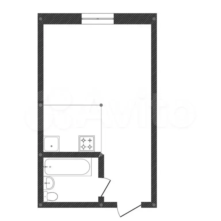 Квартира-студия, 17 м, 3/5 эт. - Фото 0