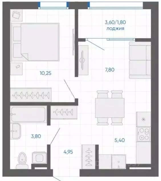 1-к кв. Челябинская область, Челябинский городской округ, пос. ... - Фото 2